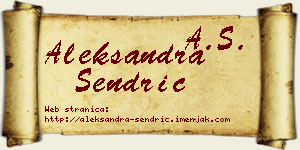 Aleksandra Sendrić vizit kartica